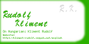 rudolf kliment business card